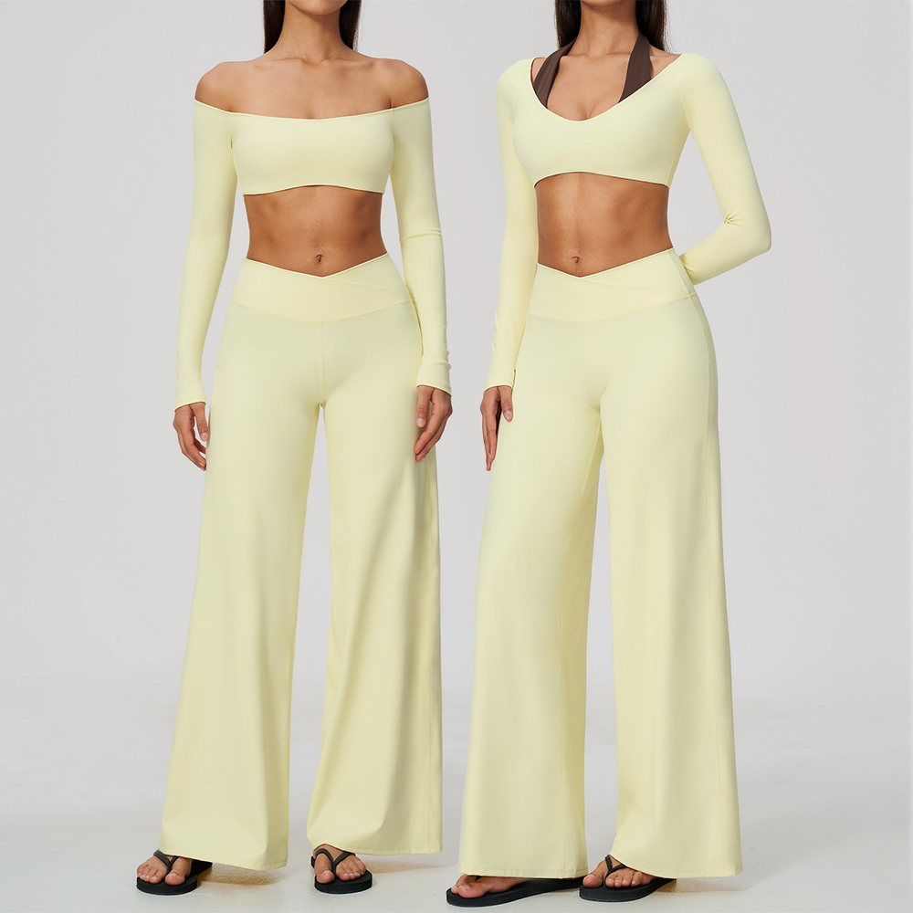 Compression Long Pant - طقم رياضي نسائي مكون من قطعتين،